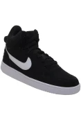 TÊNIS NIKE CANO ALTO COURT BOROUGH MID FEMININO - Preto/branco