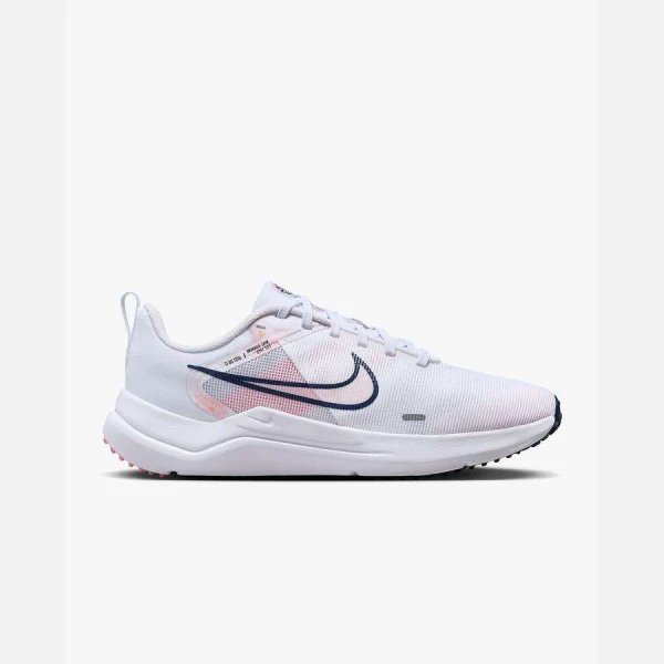 TÊNIS NIKE DOWNSHIFTER 12 PREMIUM FEMININO - Branco/rosa