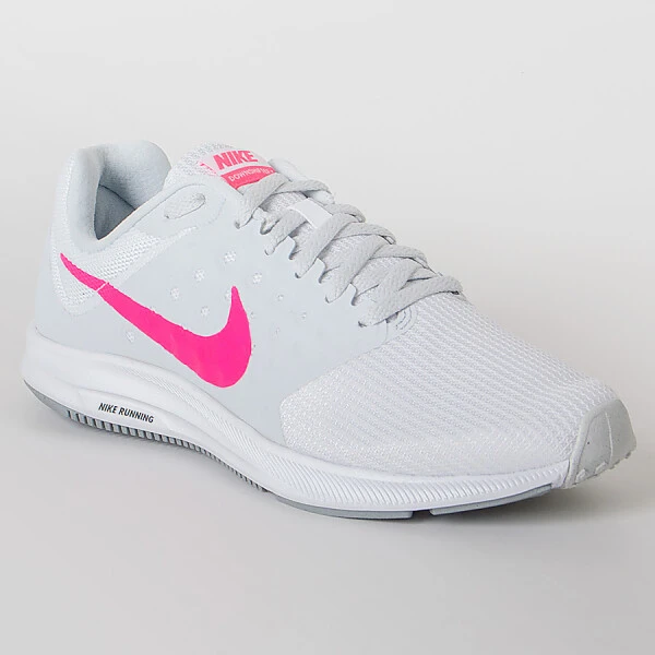TÊNIS NIKE DOWNSHIFTER 7 FEMININO - Branco/pink