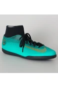 TÊNIS NIKE FUTSAL CR7 MERCURIALX SUPERFLY 6 CLUB IC - Verde/dourado TÊNIS NIKE FUTSAL CR7 MERCURIALX SUPERFLY 6 CLUB IC - Verde/dourado