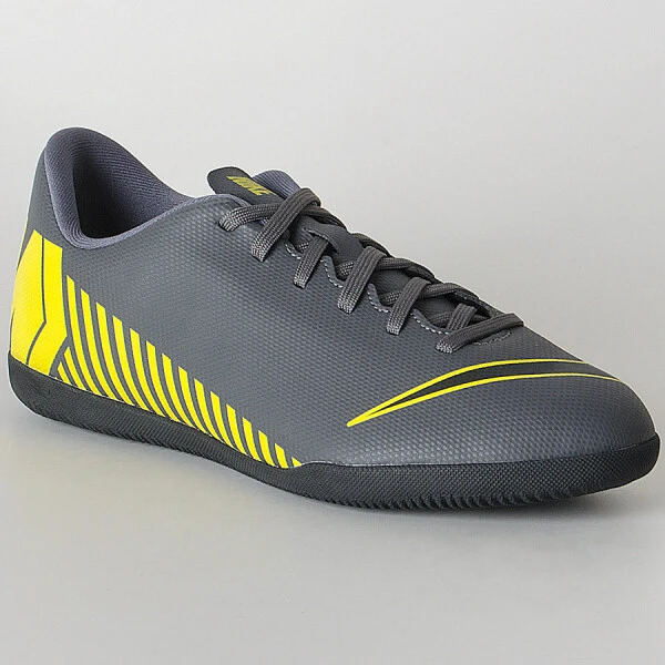 TÊNIS NIKE MERCURIAL VAPORX 12 CLUB IC INFANTIL - Chumbo/amarelo