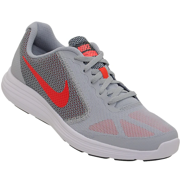 TÊNIS NIKE REVOLUTION 3 GS INFANTIL - Cinza/vermelho