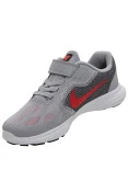 TÊNIS NIKE REVOLUTION 3 PSV INFANTIL - Cinza/vermelho