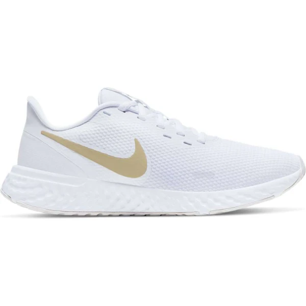 TÊNIS NIKE REVOLUTION 5 FEMININO - Branco/dourado