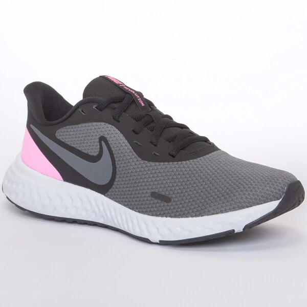 TÊNIS NIKE REVOLUTION 5 FEMININO - Grafite/rosa