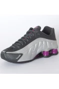 TÊNIS NIKE SHOX R4 FEMININO - Prata/roxo TÊNIS NIKE SHOX R4 FEMININO - Prata/roxo