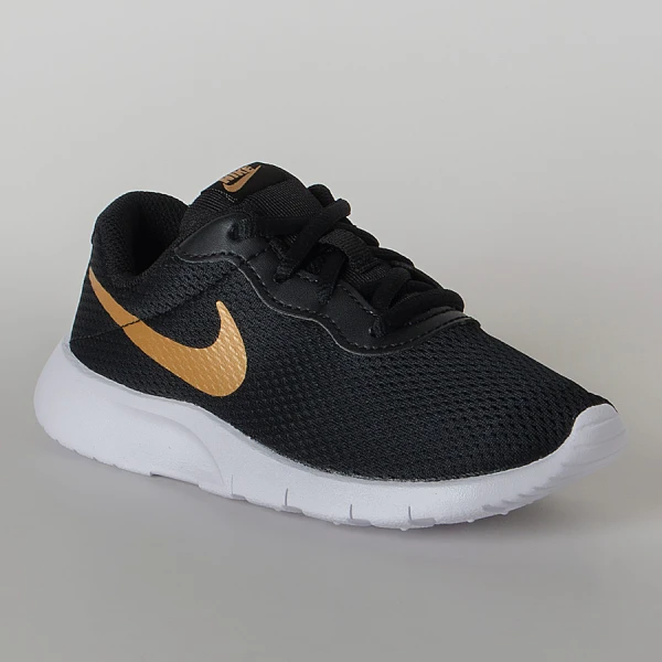 TÊNIS NIKE TANJUN PS INFANTIL - Preto/dourado