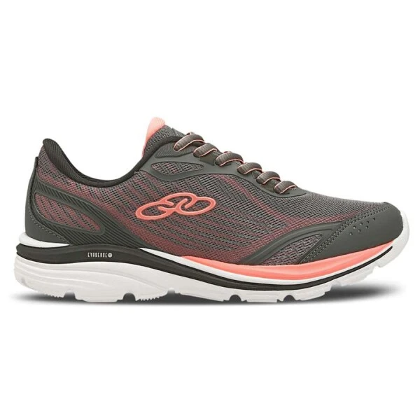 TÊNIS OLYMPIKUS GLAM 2 FEMININO - Chumbo/salmao