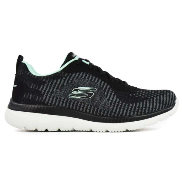 TÊNIS SKECHERS BOUNTIFUL - PURIST FEMININO - Preto/verde