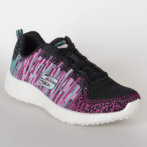 TÊNIS SKECHERS BURST ELLIPSE FEMININO - Preto/pink