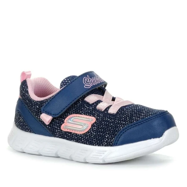 TENIS SKECHERS COMFY FLEX - MOVING ON INFANTIL - Marinho/rosa