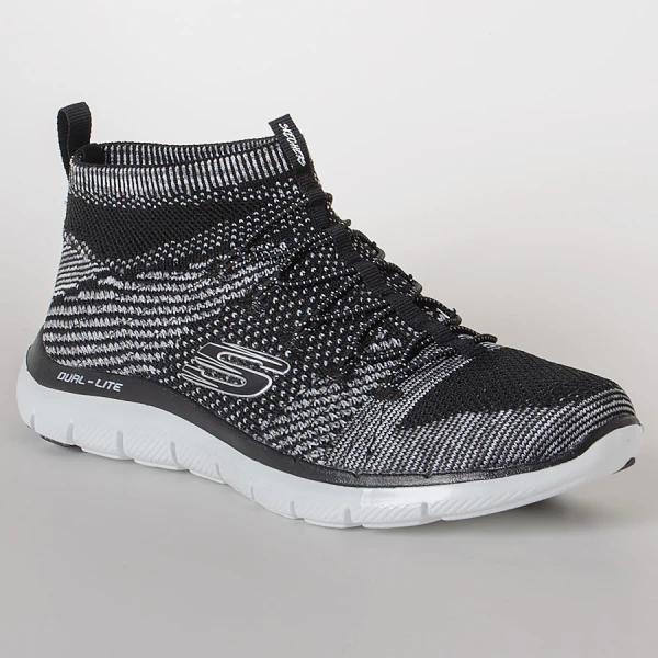 TÊNIS SKECHERS FLEX APPEAL 2.0 HOURGLASS FEMININO - Preto/branco