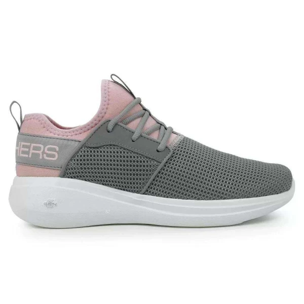 TÊNIS SKECHERS GO RUN FAST - VALOR FEMININO - Grafite/rosa
