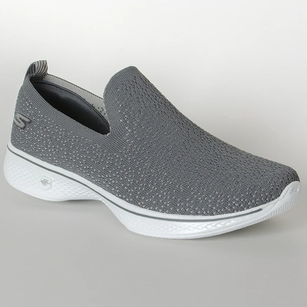 TÊNIS SKECHERS GO WALK 4 GIFTED FEMININO - Grafite/branco