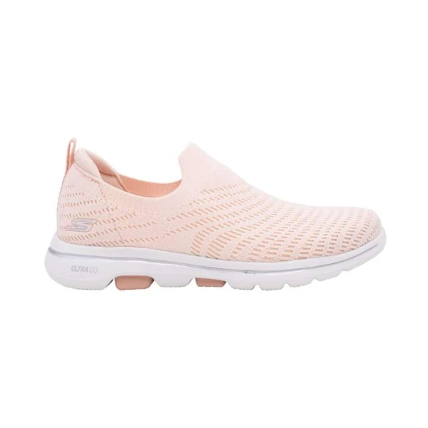 TENIS SKECHERS GO WALK 5 - COASTAL VIEW FEMININO - Rosa/branco