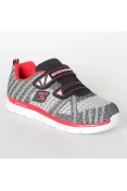 TÊNIS SKECHERS SKECH LITE COMFY STEPZ INFANTIL - Cinza/vermelho