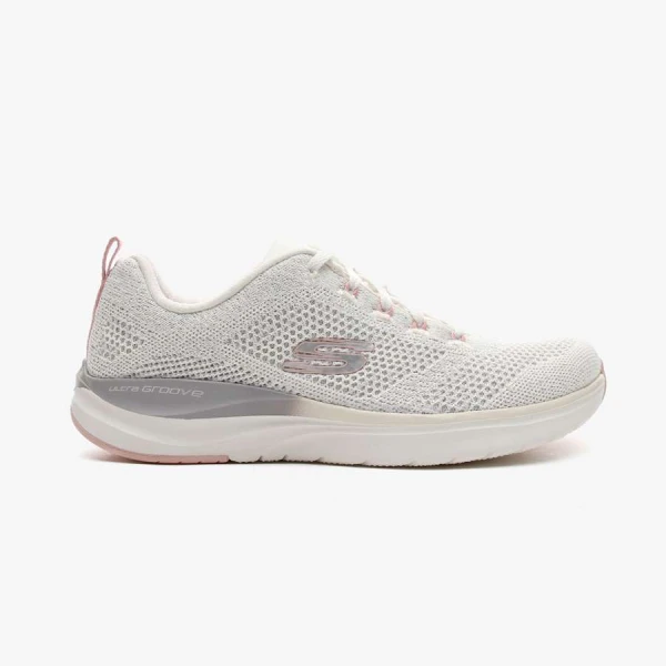 TÊNIS SKECHERS ULTRA GROOVE - LITE WEIGHT FEMININO - Bege/rosa