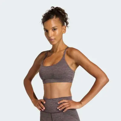 TOP ADIDAS ALL ME LIGHT SUPPORT FEMININA - Chumbo