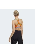 TOP ADIDAS FARM MEDIO SUPORTE FEMININO - Azul/laranja TOP ADIDAS FARM MEDIO SUPORTE FEMININO - Azul/laranja
