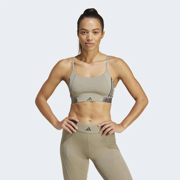 TOP ADIDAS HYPERGLAM SUPORTE LEVE FEMININO - Verde