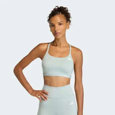 TOP ADIDAS OPTIME ESS LIGHT SUPPORT FEMININO - Verde