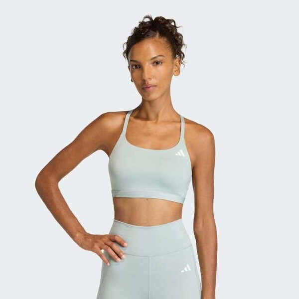 TOP ADIDAS OPTIME ESS LIGHT SUPPORT FEMININO - Verde