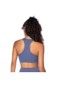 TOP ADIDAS TREINO BASICO SUPORTE MEDIO FEMININO - Azul/branco