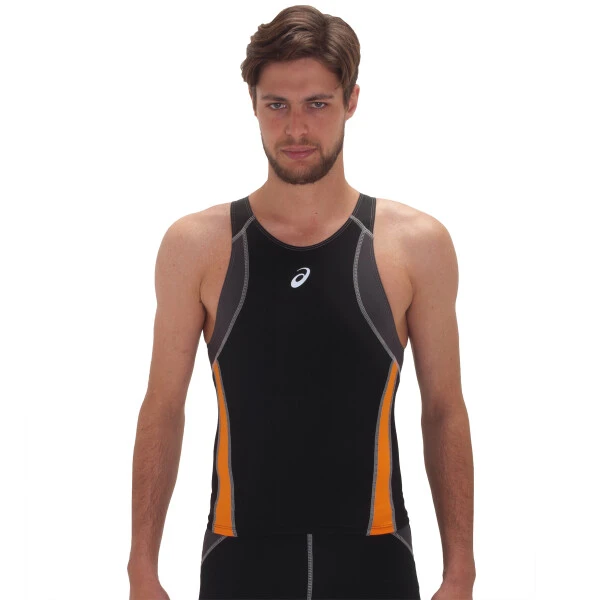 TOP ASICS COMPRESSAO TANK MASCULINO - Preto