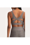 TOP LIVE CROSS ESSENTIAL FEMININO - Grafite TOP LIVE CROSS ESSENTIAL FEMININO - Grafite