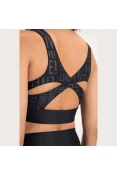 TOP LIVE CROSS ESSENTIAL FEMININO - Preto/grafite TOP LIVE CROSS ESSENTIAL FEMININO - Preto/grafite