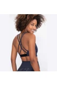 TOP LIVE HALTER ICON LUX FEMININO - Marinho