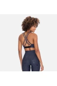TOP LIVE HALTER ICON LUX FEMININO - Marinho