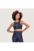 TOP LIVE HALTER ICON LUX FEMININO - Marinho