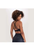 TOP LIVE HALTER ICON LUX FEMININO - Preto