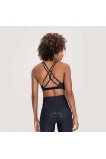 TOP LIVE HALTER ICON LUX FEMININO - Preto