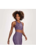 TOP LIVE HALTER ICON LUX FEMININO - Roxo