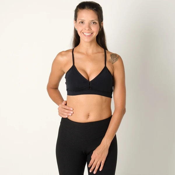 TOP MIZUNO ESSENCE COM BOJO FEMININO - Preto