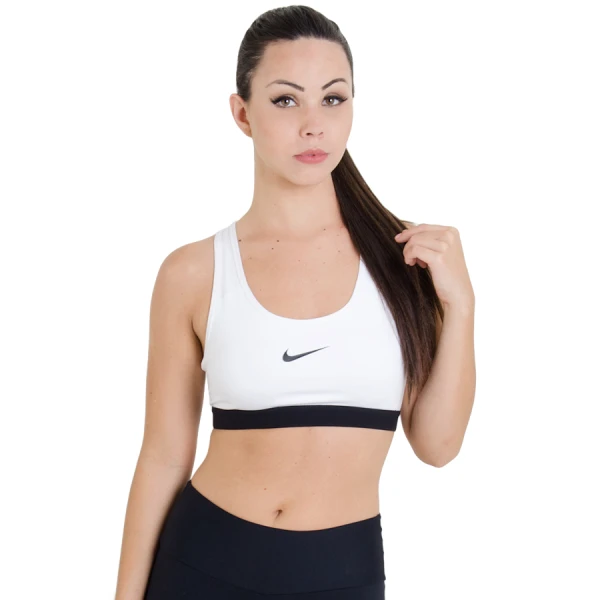 TOP NIKE PRO CLASSIC BRA FEMININO - Branco/preto