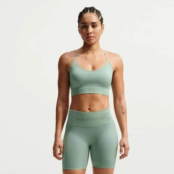 TOP NIKE PRO SEAMLESS FEMININO - Verde