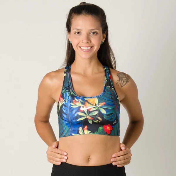 TOP NIKE SWOOSH HYPER FEMME FEMININO - Preto/verde