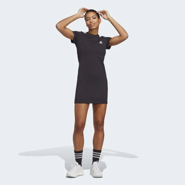 VESTIDO ADIDAS BASIC 3 STRIPES FEMININO - Preto