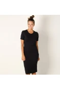 VESTIDO COLCCI CANELADO FEMININO - Preto